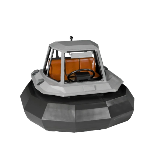 Low Poly Rescue Hovercraft 3D Model for Unity & Unreal