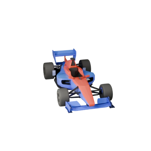 Modelo 3D de Carro de Fórmula Baixo Poli para Jogos Unity e Unreal (Legacy)