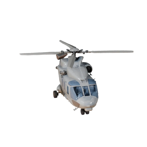 Cargo Helicopter 3D Model for Blender & Games - Realistic