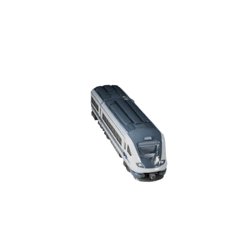 High Speed Train 3D Model for Unity - Low Poly Game Asset