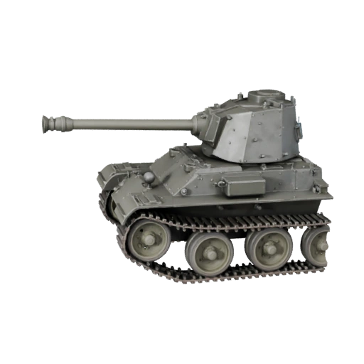 Alto Poligonagem Tanque da Segunda Guerra Mundial 3D Model para Renderizações de Estúdio - PBR