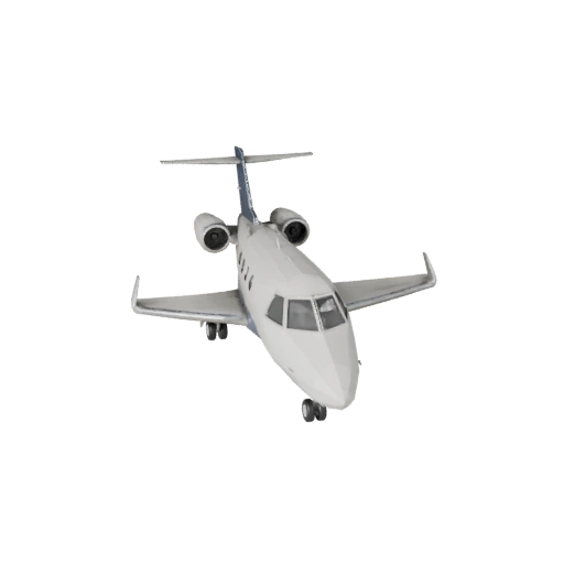 Modèle 3D Low Poly Jet Privé pour Jeux Unity & Unreal