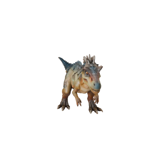 Cartoon Compsognathus 3D Modell - Stilisierte Asset für Animation
