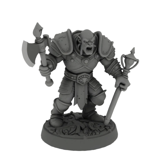 Medieval Orc Raider Miniature STL