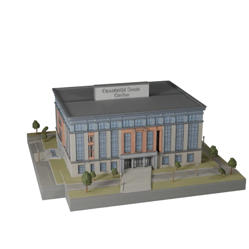 نموذج ثلاثي الأبعاد لمركز مجتمعي مزخرف - أصل لعبة للهندسة المعمارية