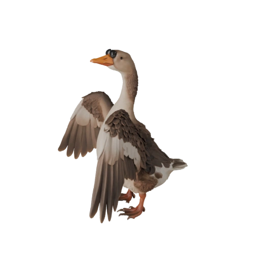 Realistische Gans 3D-Modell - Rigged PBR-Asset für Spiele | Lizenzfrei