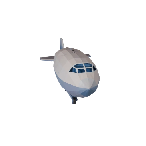 Modèle 3D de dirigeable low poly pour Unity & Unreal PBR Asset