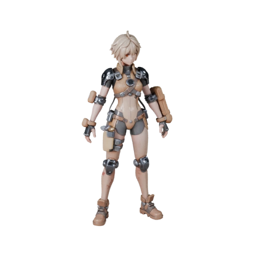 Anime NPC Student Character Model - Rigged