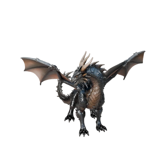 Modèle 3D Dragon de Tempête pour Blender - Asset PBR avec Textures