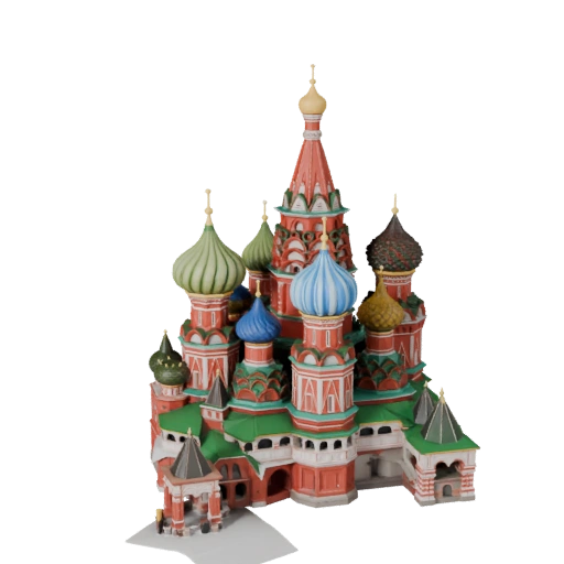 Low Poly Saint Basil Cathedral 3D Model for Games & VR