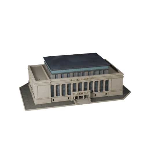 Modèle 3D STL de Bâtiment de Théâtre Imprimable - Asset d'Échelle