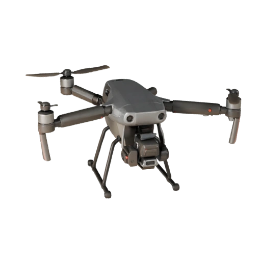 Drone Quadricóptero 3D Model para Blender e Jogos - Realista