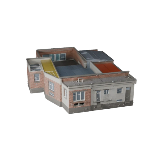 Modulares Dach-Bausatz 3D-Modell für Unity - Spiel-Asset