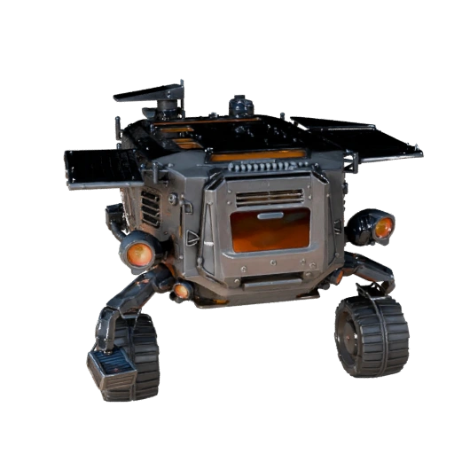 Lunar Cargo Rover 3D Model for Blender & Games - PBR