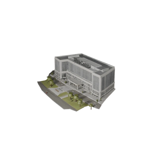 Modelo 3D de Centro de Exposiciones para Blender - Recurso de Render para Arquitectura