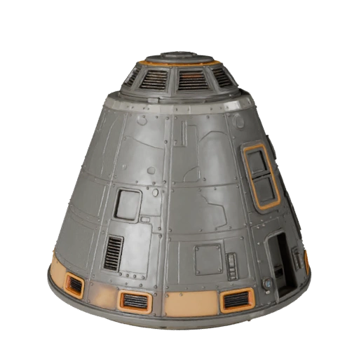Modelo 3D de Cápsula de Tripulación para Blender y Juegos - PBR Realista