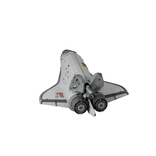 Modèle 3D de Navette Spatiale Prêt pour le Jeu pour Utilisation en Temps Réel