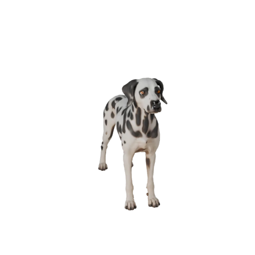 Perro Dálmata Realista Modelo 3D - Activo PBR Rigged para Juegos