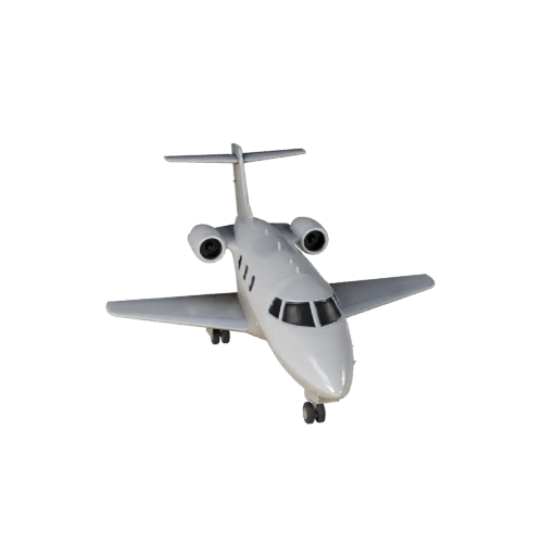 Modèle 3D de Jet Privé pour Blender - Actif prêt pour le rendu