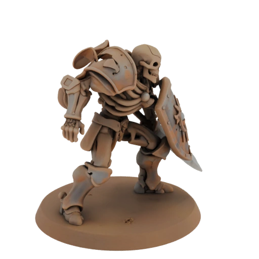 Dark Fantasy Goldcrest Skeleton Warrior Miniature STL