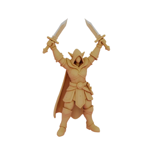 Fantasy Elf Rogue Miniature STL - Victory