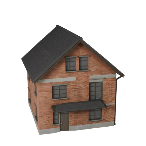 Low Poly Mountain Cabin 3D Model for Realtime Game Asset