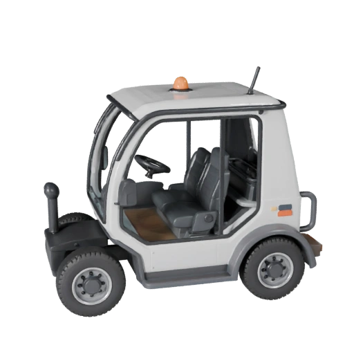 Remolcador de Equipaje de Aeropuerto Modelo 3D para Blender y Juegos -