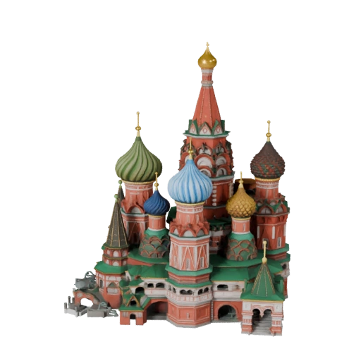 Printable Saint Basil Cathedral STL 3D Model - Scale Asset