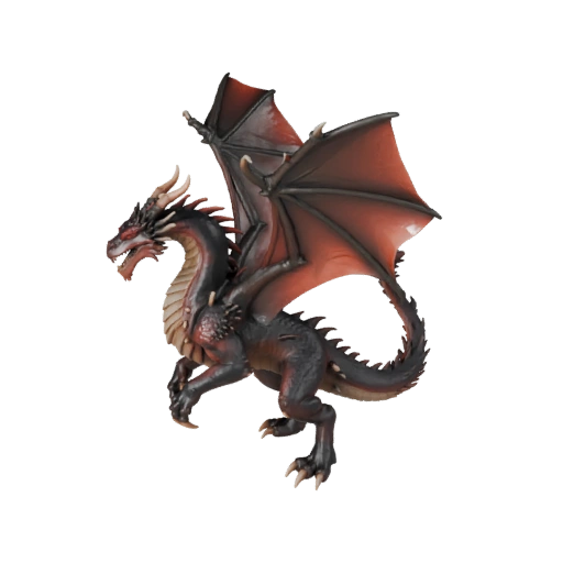 Modèle 3D Dragon de Feu Réaliste - Asset PBR Riggué pour Jeux
