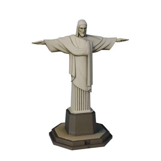 Modelo 3D Cristo Redentor para Unity - Ativo de Jogo