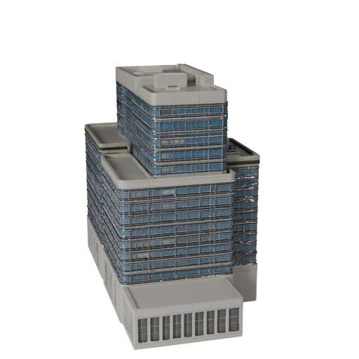 Business Center 3D Modell für Unity - Spiel-Asset für Architektur