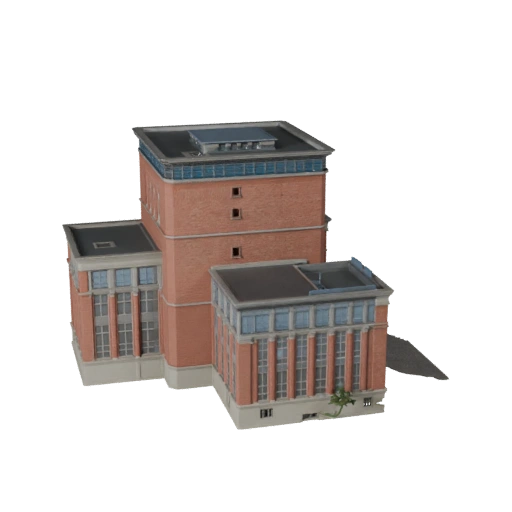 Modelo 3D de Edificio Universitario para Blender - Activo de Render
