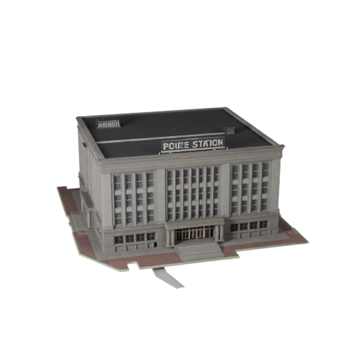 Modelo 3D de Estación de Policía para Unreal - Activo en Tiempo Real