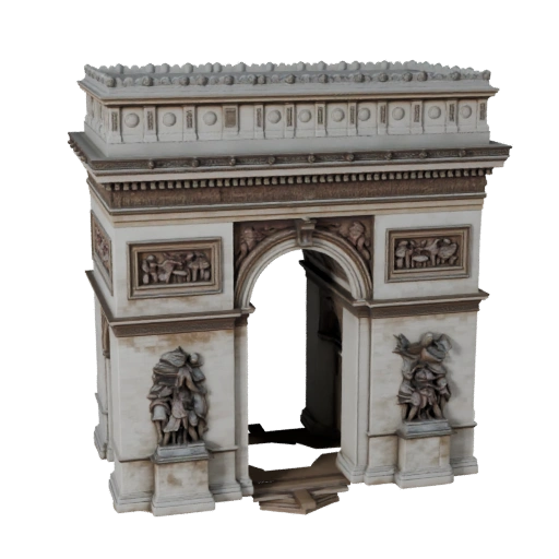 Stylized Arc de Triomphe 3D Model - Game Asset for Architecture