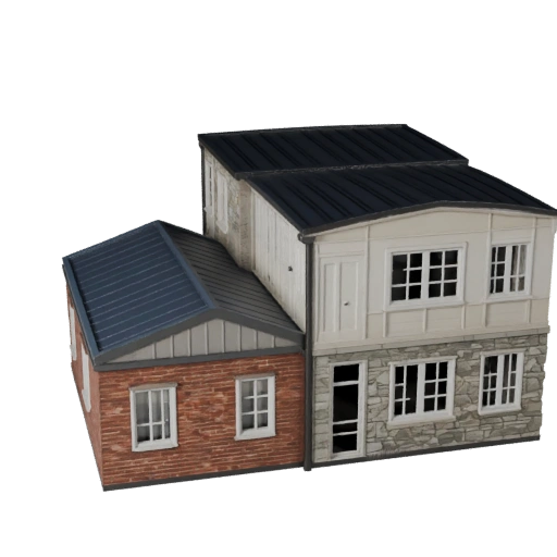 Modulares Wohnungs-Bausatz 3D-Modell für Unreal - Echtzeit-Asset