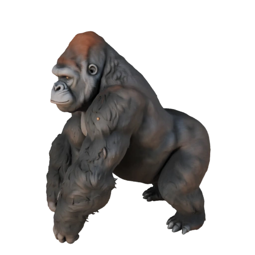 Realistic Gorilla 3D Model - Rigged PBR Asset for Games | PBR