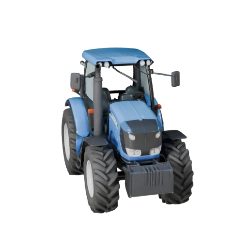 Tracteur agricole haute poly 3D pour rendus de studio
