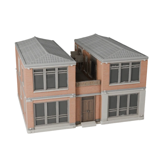 Modulares Dach-Bausatz 3D-Modell - Realistisches Archviz-Asset