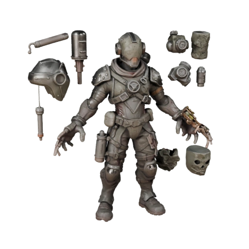 Post-Apocalyptic Command Survivor Character Model - Rigged