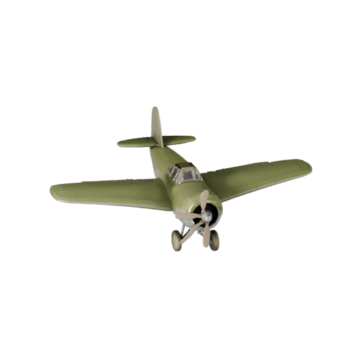 Printable Vintage Fighter Plane STL 3D Model for Asset