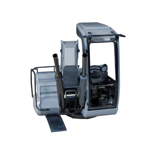 High Poly Excavator 3D Model for Studio Renders PBR Asset