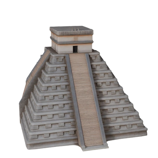 High Poly Chichen Itza Pyramid 3D Model for Archviz