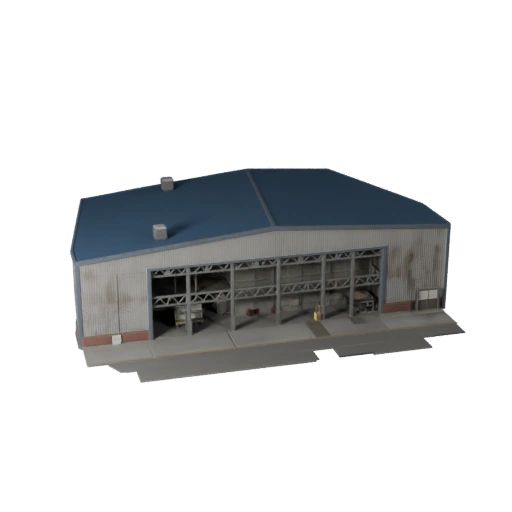 Low Poly Distribution Center 3D Model for Games & VR