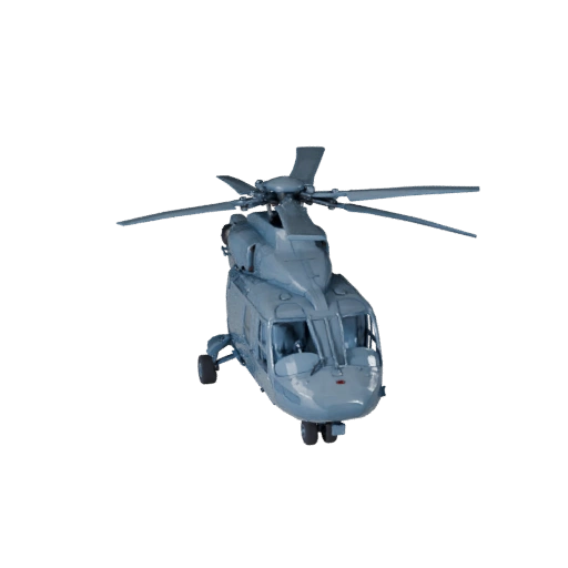 High Poly Cargo Helicopter 3D Model for Studio Renders