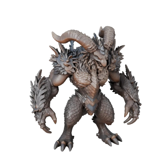 Modelo 3D de Quimera de Alto Poligonagem - Ativo STL Detalhado para Impressão