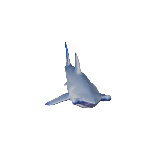High Poly Hammerhead Shark 3D Model - STL Asset for Printing
