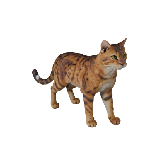 Modèle 3D réaliste de chat Savannah - Asset PBR riggé pour jeux