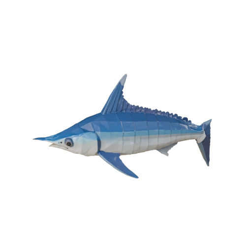 Low Poly Swordfish 3D Model - Unity Game Asset with FBX | PBR