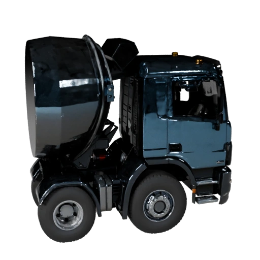 High Poly Cement Mixer Truck 3D Model for Studio Renders