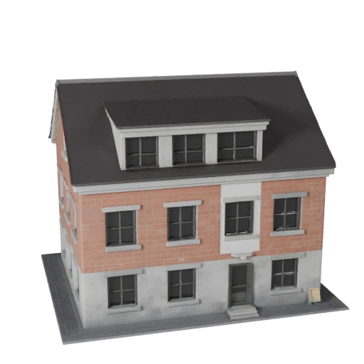 Tiny House 3D Model for Unity - Game Asset for Architecture